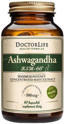 Doctor Life Doctor Life Ashwagandha Standaryzowany Ekstrakt Z Korzenia Ashwagandha 500 mg 60 Kapsułek