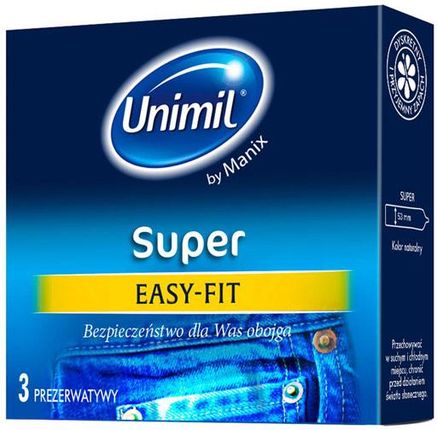 Unimil Super Easy-Fit klasyczne prezerwatywy 3 szt.