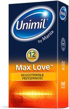Unimil Max Love prezerwatywy wydłużające stosunek 12 szt.