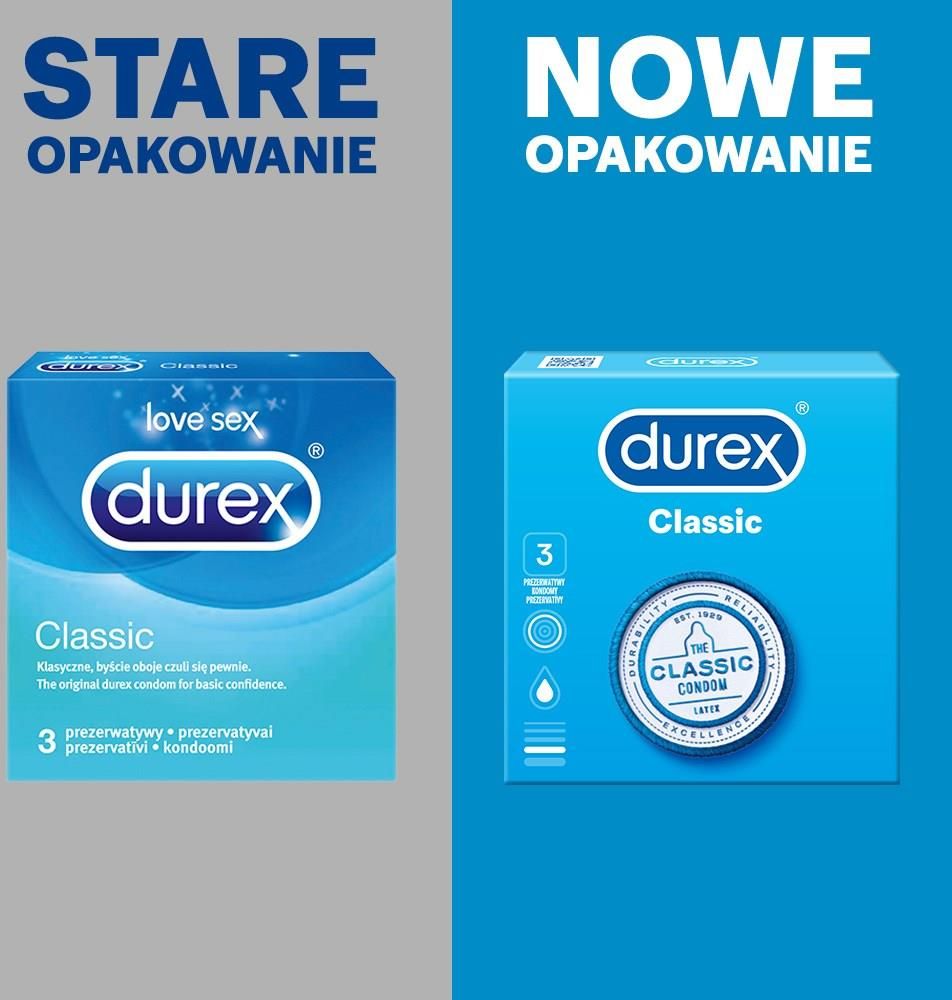 Durex prezerwatywy Classic 3 szt. - zdjęcie 3 Durex prezerwatywy Classic 3 szt.