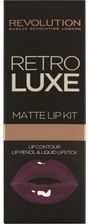 Makeup Revolution Retro Luxe gloss Lip Kit Zestaw Błyszczyk I Konturówka 10 Royal