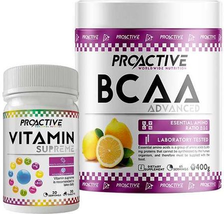 ProActive BCAA 400g + Vitamin Supreme 30 tabl.