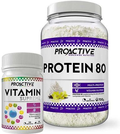 Proactive Protein 80 700g + Vitamin Supreme 30tabl.