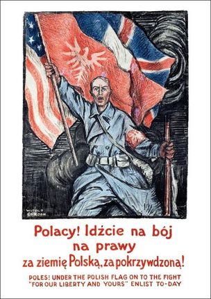 Plakat A3 Polacy! Idźcie na bój na prawy za ziemią Polską A3-GPlak1920-017