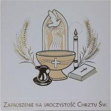 Zdjęcie POL-MAK Zaproszenie na Chrzest Święty ZKW CHR 40975  - Czempiń