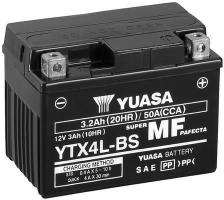 YUASA  3AH/50 12V P+ / YUASA MOTOCYKLE YTX4L-BS