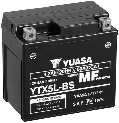 YUASA  4AH/80 12V P+ / YUASA MOTOCYKLE YTX5L-BS