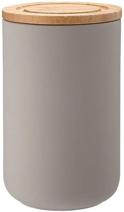 Ladelle Ceramiczny Pojemnik Z Bambusowym Wieczkiem 17Cm Stak Soft Matt Szary Ld-61159