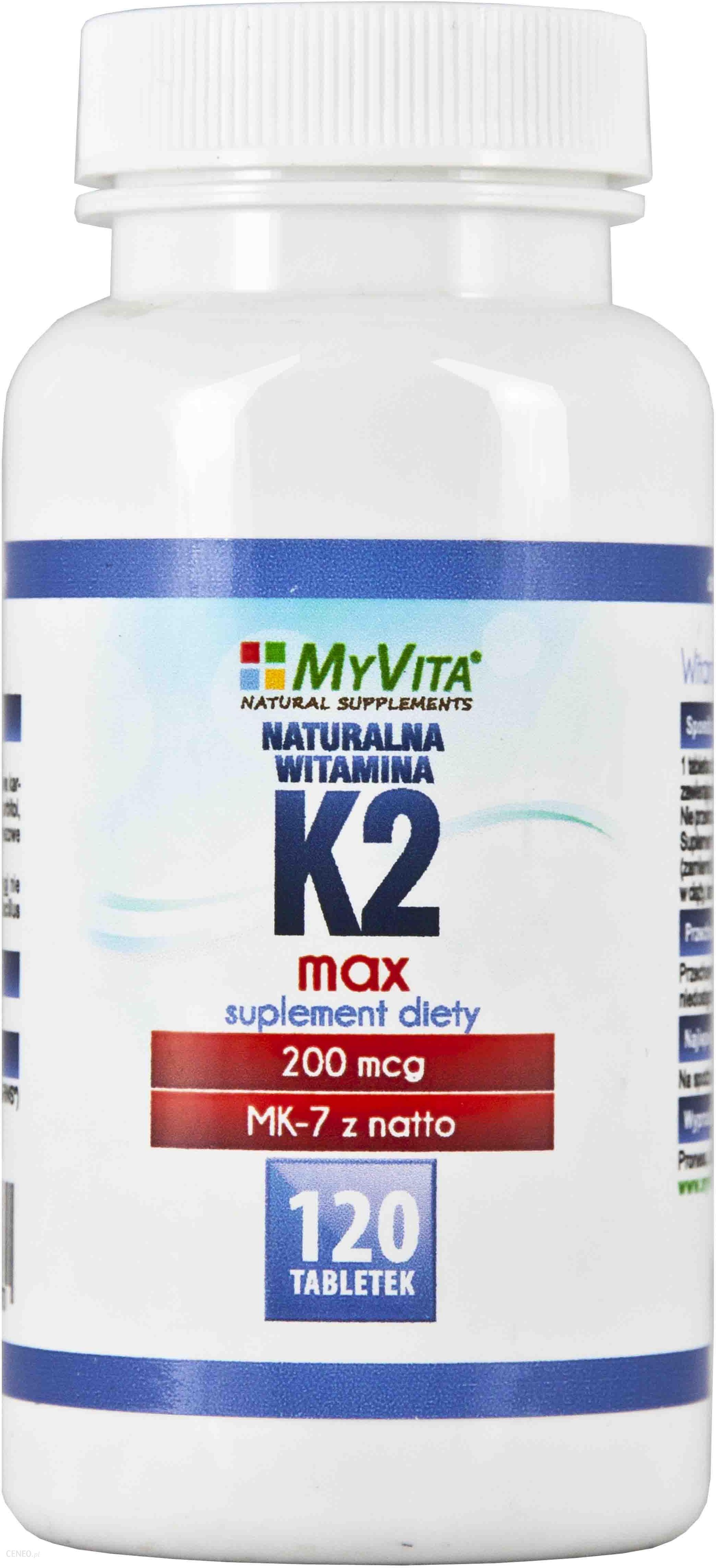 Myvita Naturalna Witamina K2 Mk 7 Max 200mcg 120 Tabletek Opinie I Ceny Na Ceneopl