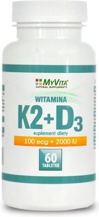 MyVita Witamina K2 + D3  60 tabletek