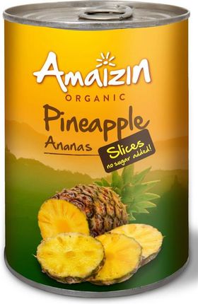 Amaizin Ananas Plastry W Syropie Puszka Bio 400 G