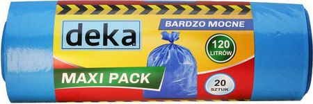 Deka Worki Bardzo Mocne Maxi Pack 120L Niebieskie 20Szt. (D-300-0101) 