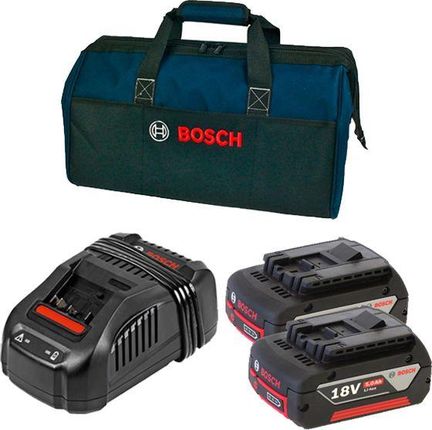 Bosch GBA 18V 2x5.0Ah + GAL 1880 CV + Torba narzędziowa Professional 0615990J27