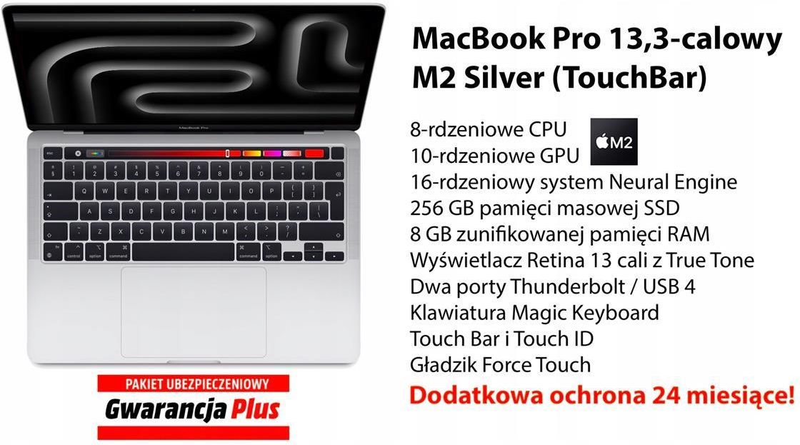 MacBook Pro シルバー　256GB Laptop Apple MacBook Pro 13,3 Touch Bar i5 256GB Srebrny