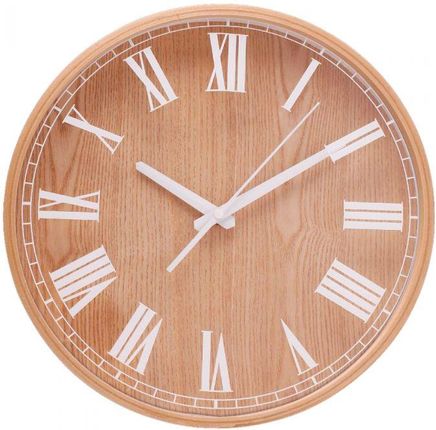 Zegar ścienny Splendid, TIMBER, beżowy, śr. 26 cm