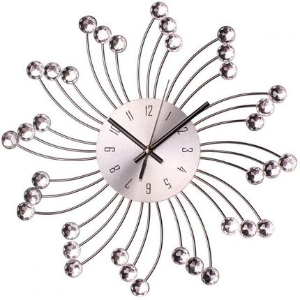 Zegar ścienny Splendid, SUN, srebrny, śr. 34 cm