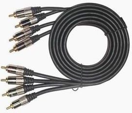 Gembird 4x RCA (CINCH) M / 4x RCA (CINCH) M HQ GOLD 1.8M (blister) - CCAP-404-6