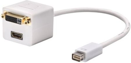 Przejściówka (adapter) Mini DVI (Mac) - gn. DVI-D HDMI Lindy 41003 - 0,2m