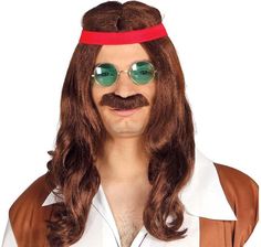 Zdjęcie Peruka Hippisa z wąsami peruka9129g - Łódź