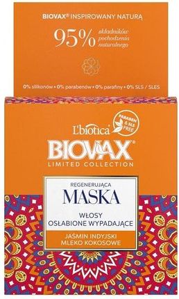 Biovax Limited regenerująca maska Jaśmin indyjski & Mleko kokosowe 250 ml