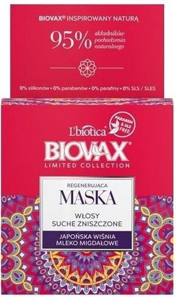 Biovax Limited regenerująca maska Japońska wiśnia & Mleko migdałowe 250 ml