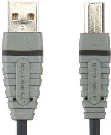 USB A wtyk - B wtyk 3,0m Bandridge Blue