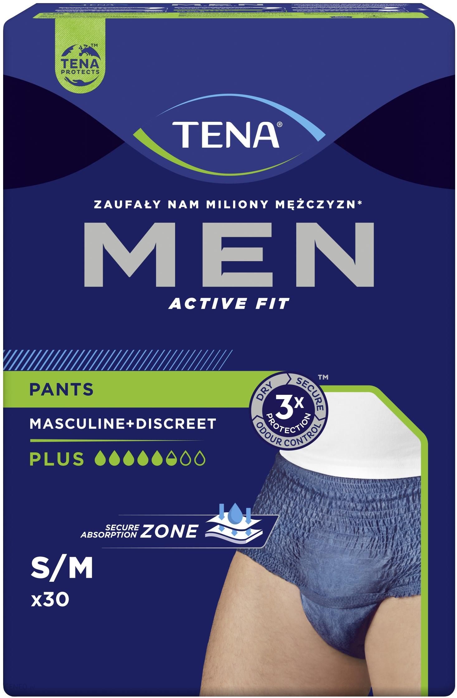 TENA Men Pants Plus Blue S/M 30 szt - Opinie i ceny na
