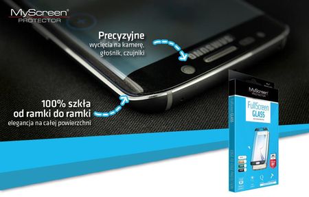 Myscreen Szkło Hartowane DIAMOND GLASS Edge 3d Iphone 8 Plus (MD2826TG3DBLACK8PLUS)