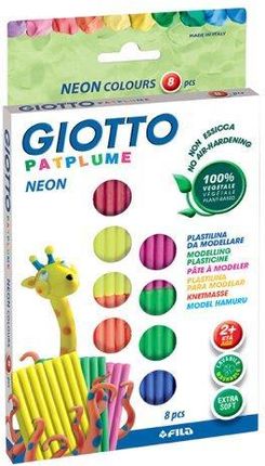 Plastelina Giotto 8X33Gr Patplume Fluo