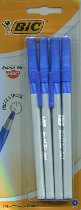 Bic Długopis Round Stic Exact Niebieski 4 Sztuki