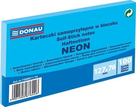 Pbs Connect Karteczki Samoprzylepne W Bloczku 127X76Mm 100 Kartek Neon Niebieski