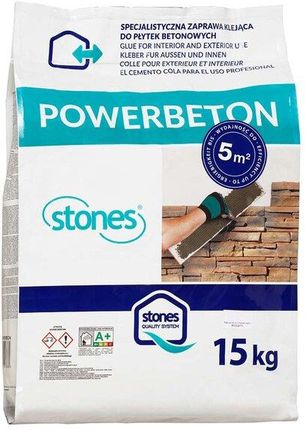 Stones Specjalistyczna Zaprawa Klejca Do Pytek Betonowych Powerbeton 15kg