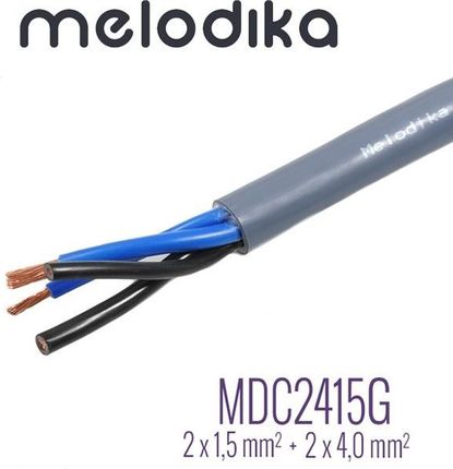 Melodika Kabel głośnikowy OFC Gunmetal Edition Bi-Wire 1mb (MDC2415G)