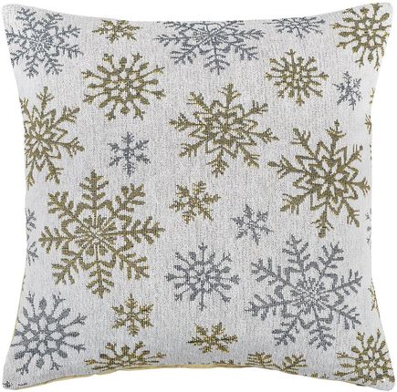 Dakls Poszewka na poduszkę Snowflakes biały, 40 x 40 cm