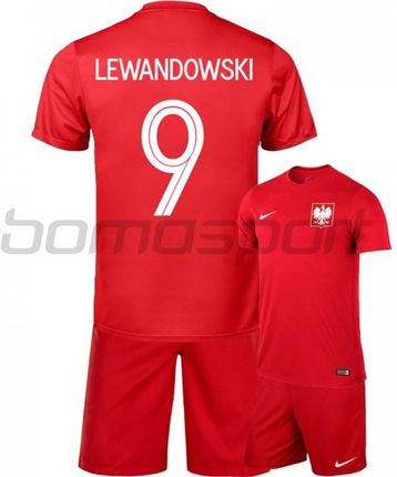 Nike Strój Dziecięcy Reprezentacji Polski i wykonanie nadruku Lewandowski 9