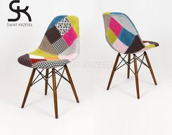 Sk Design Kr012 Tapicerowane Krzesło Patchwork Wenge - zdjęcie 1