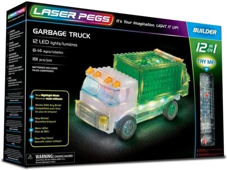Laser Pegs 12 In 1 Garbage Truck 