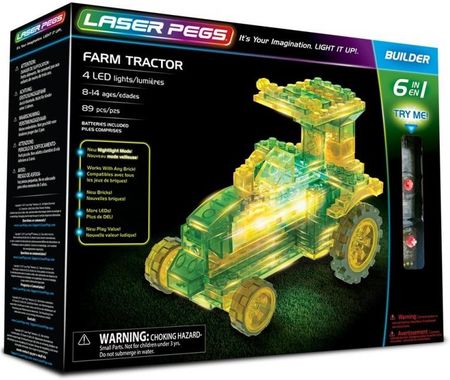 Laser Pegs 6 In 1 Farm Tractor 