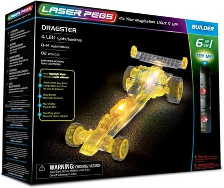Laser Pegs 6 In 1 Dragster 