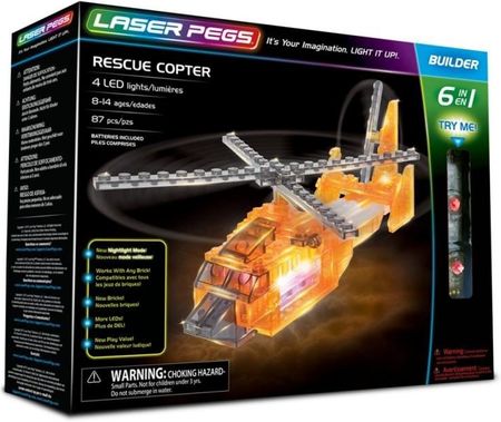 Laser Pegs 6 In 1 Rescue Copeter 
