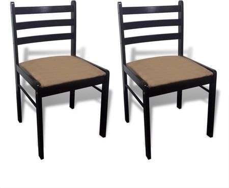 vidaXL Drewniane Krzesła Brązowe Kwadratowe X2