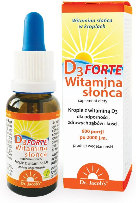 Vitamine D3 Forte Dr. Jacob's - Flacon 20 Ml En Gouttes - Complément Alimentaire Neuf