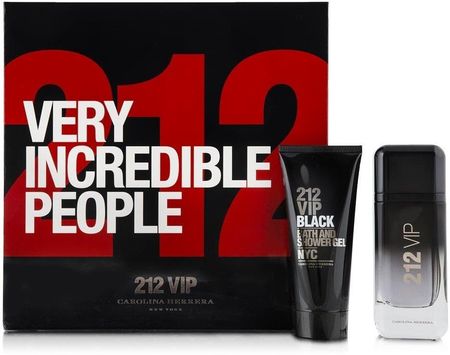 Carolina Herrera 212 VIP Black zestaw woda perfumowana 100 ml + żel pod prysznic 100 ml