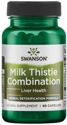 SWANSON Full Spectrum Milk Thistle Combo, Ostropest plamisty 140mg + 5 ziół 60 kaps