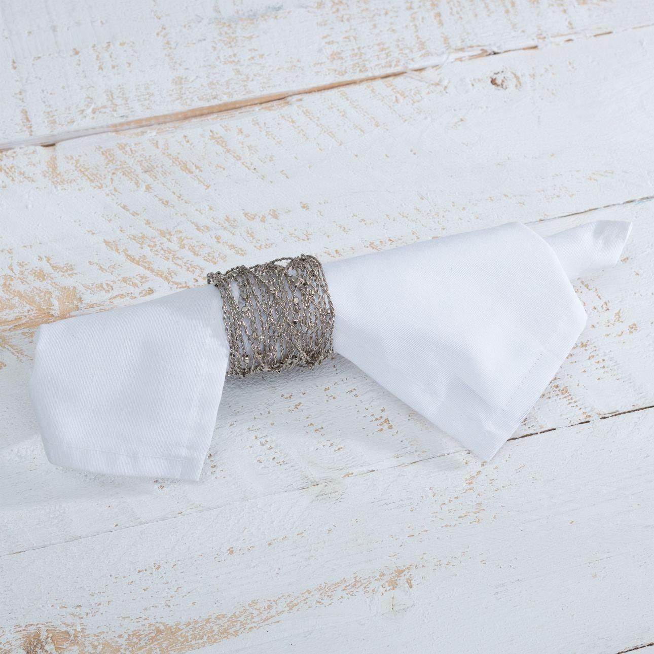 Dekoria Obrączka Na Serwetkę Wired Srebrna 4,5X4X4 Cm - zdjęcie 1 Dekoria Obrączka Na Serwetkę Wired Srebrna 4,5X4X4 Cm