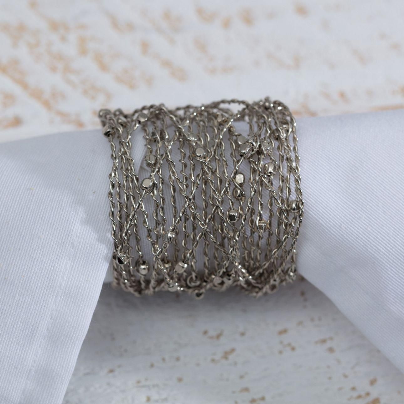 Dekoria Obrączka Na Serwetkę Wired Srebrna 4,5X4X4 Cm - zdjęcie 2 Dekoria Obrączka Na Serwetkę Wired Srebrna 4,5X4X4 Cm