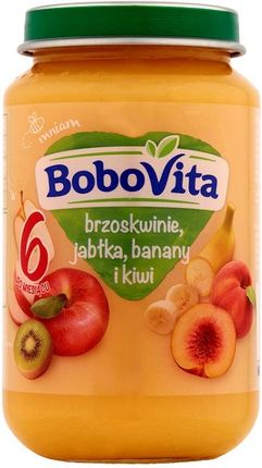 Bobovita Brzoskwinie Jabłka Banany I Kiwi Po 6 Miesiącu 6X190G