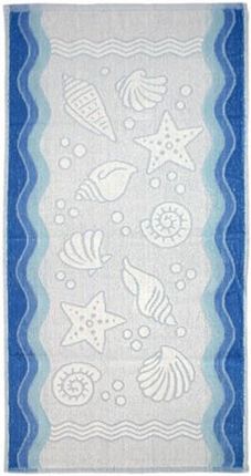 Ręcznik GRENO FLORA OCEAN 70X140 NIEBIESKI