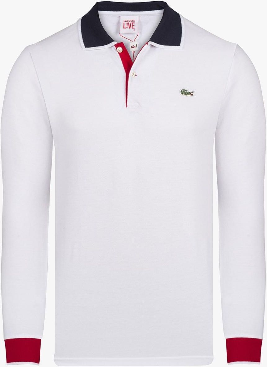 LACOSTE WHITE LONGSLEEVE POLO NECK SLIM FIT - Ceny i opinie - Ceneo.pl