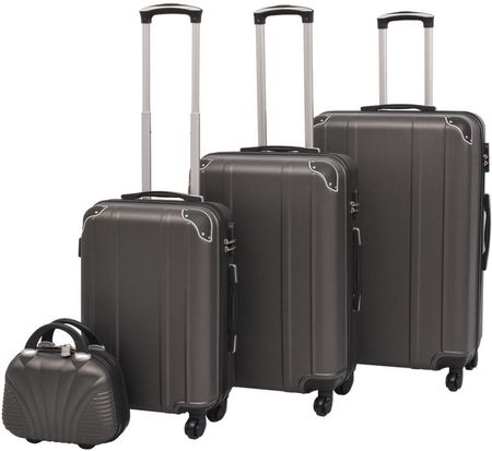 vidaXL Zestaw walizek na kółkach w kolorze antracytowym, 4 szt.